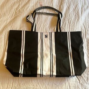 Victoria's Secret Black & White Tote Bag